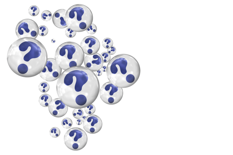 Question Marks in Bubbles